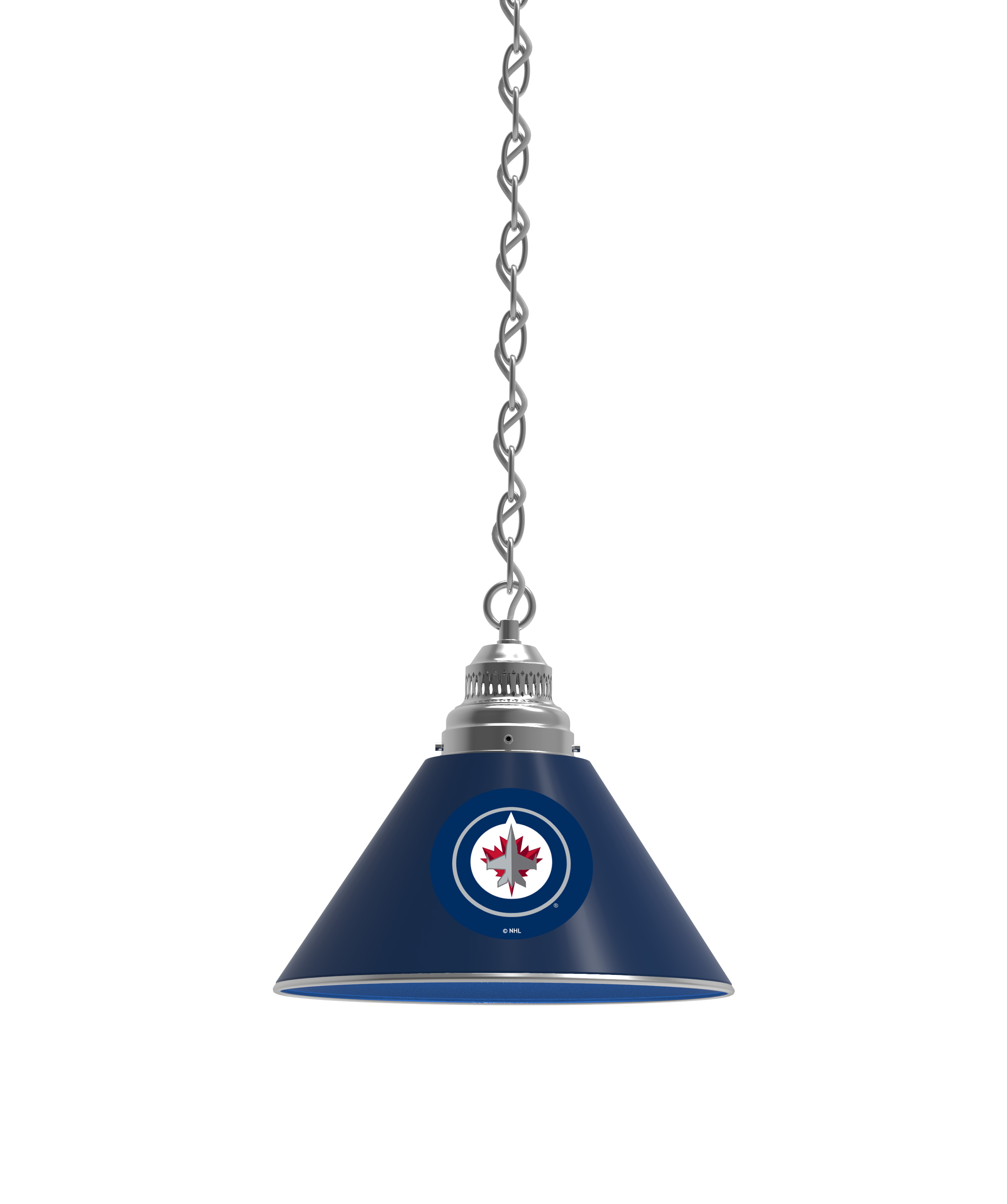 BL1CHWinJet NHL Winnipeg Jets Single Shade Pendant Light - Chrome
