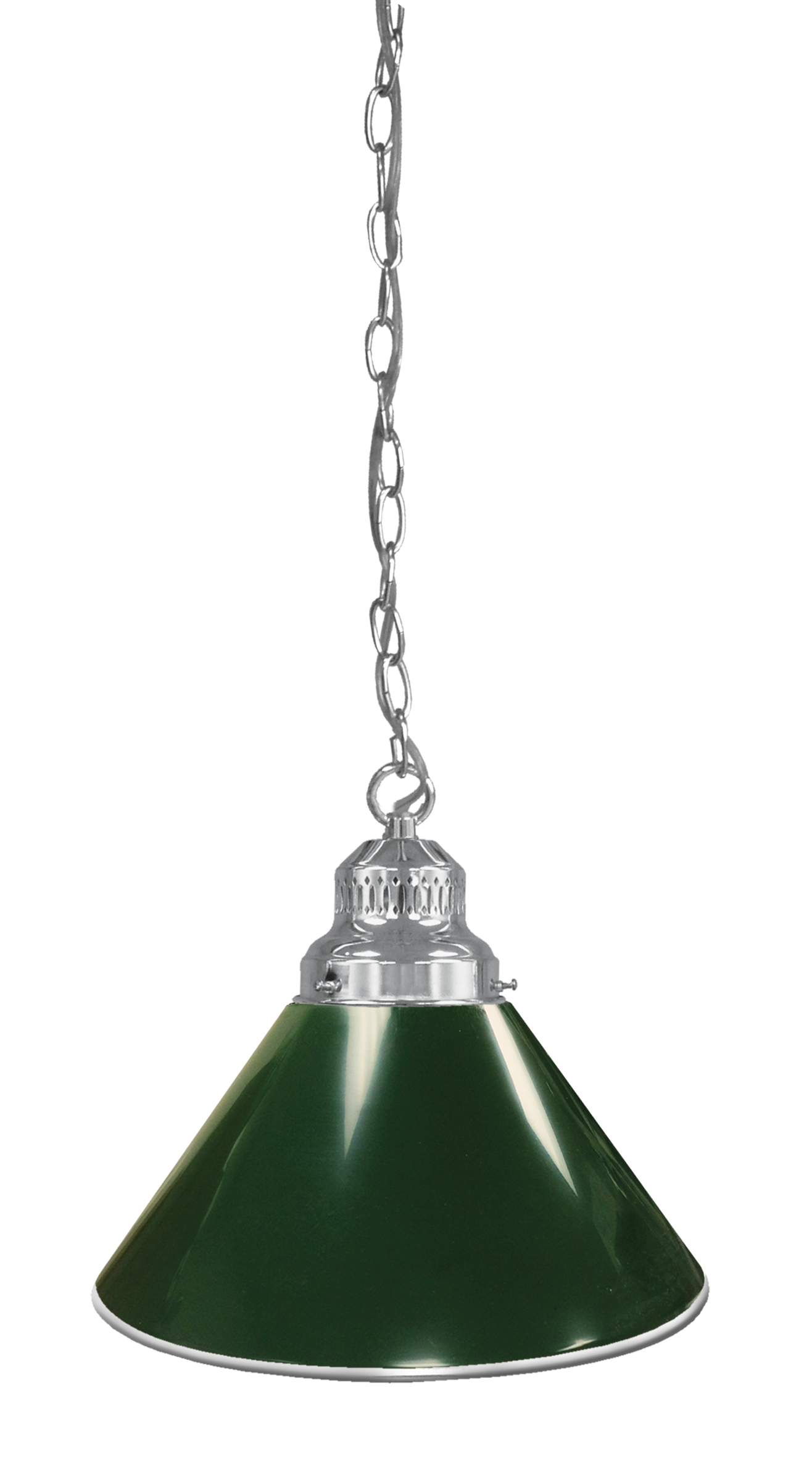 BL1CHGrn Single Shade Pendant Light - Chrome