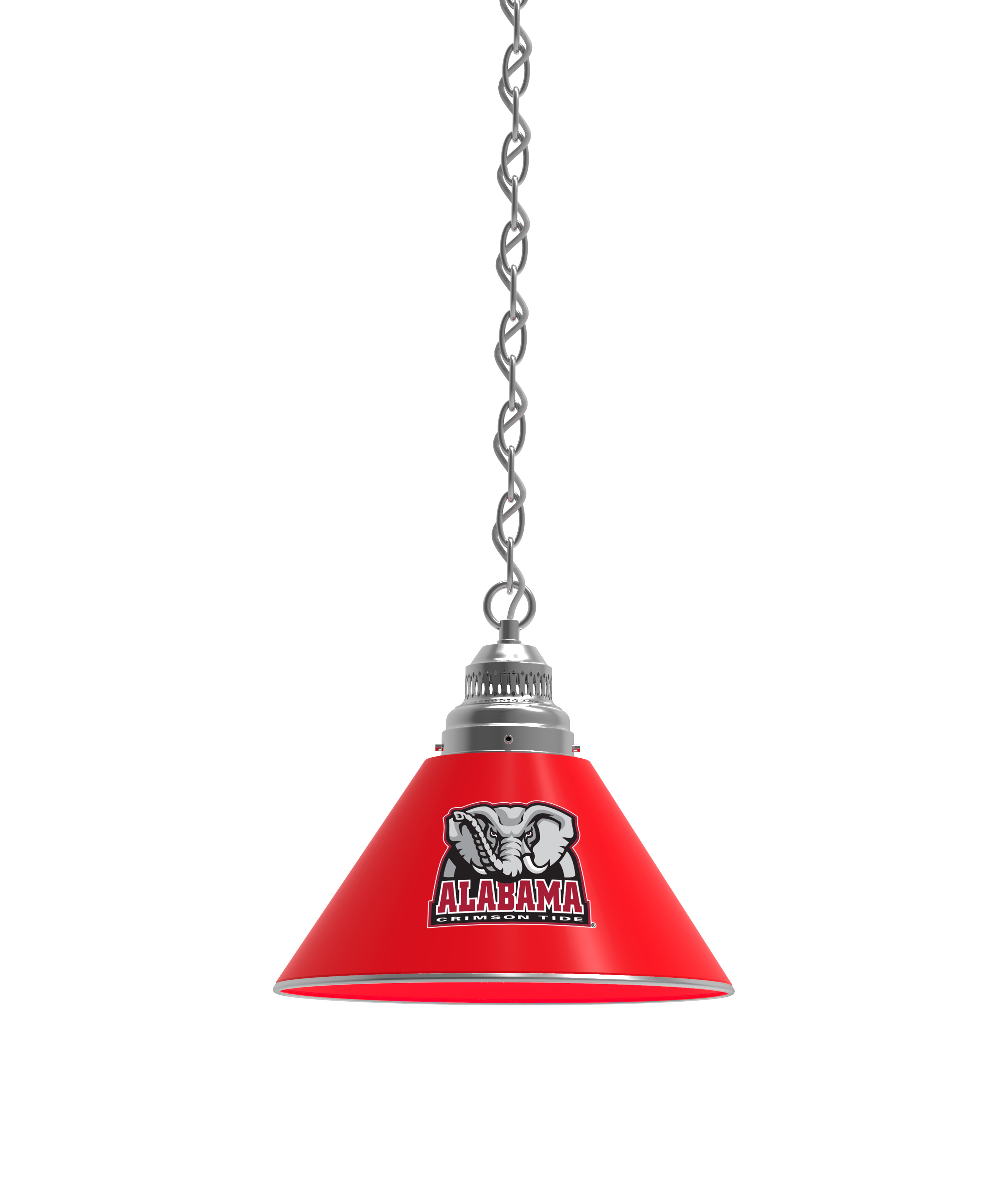 BL1CHAL-Ele NCAA Alabama Crimson Tide Single Shade Pendant Light - Chrome