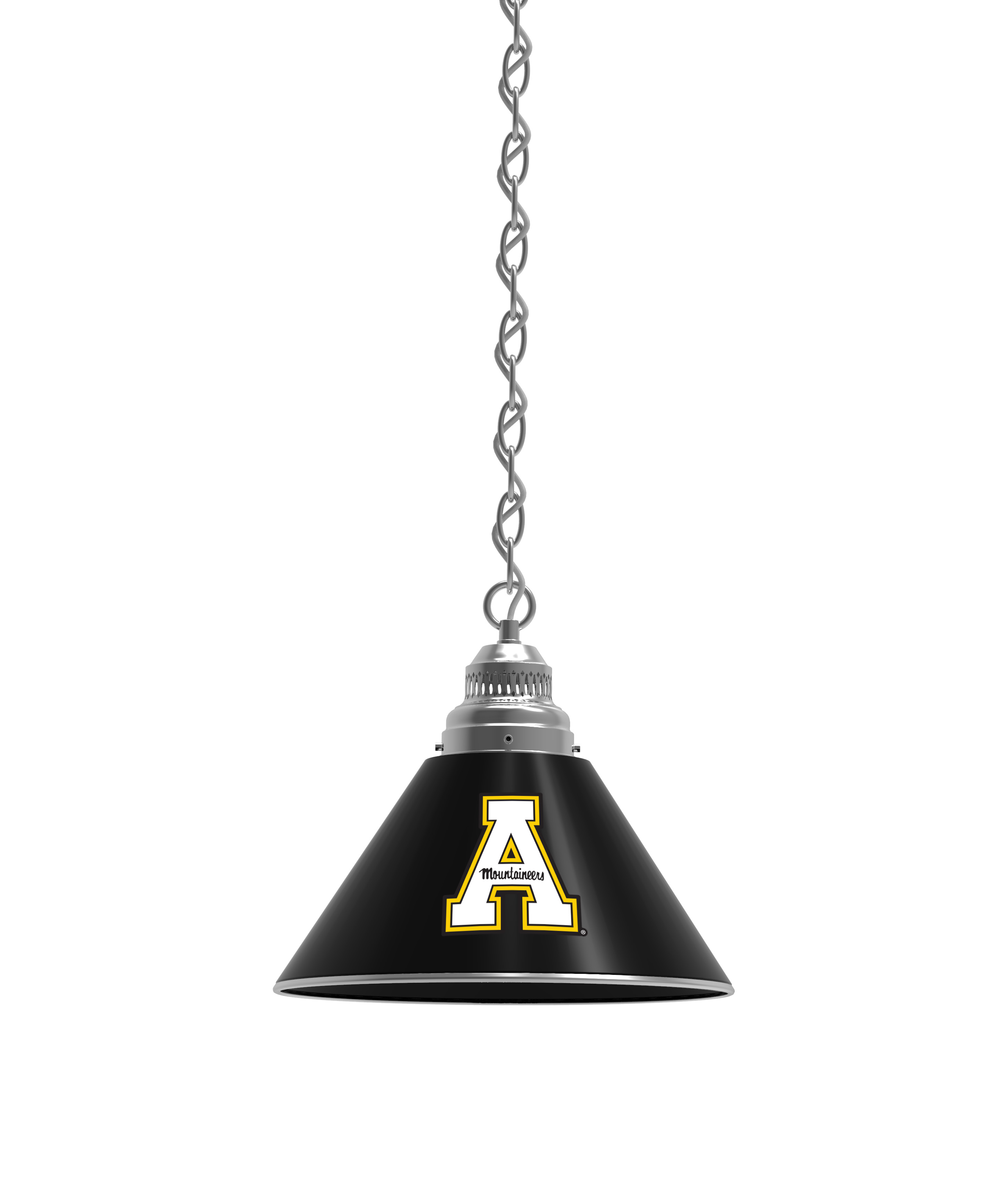 BL1CHAppStU NCAA Appalachian State University Single Shade Pendant Light - Chrome