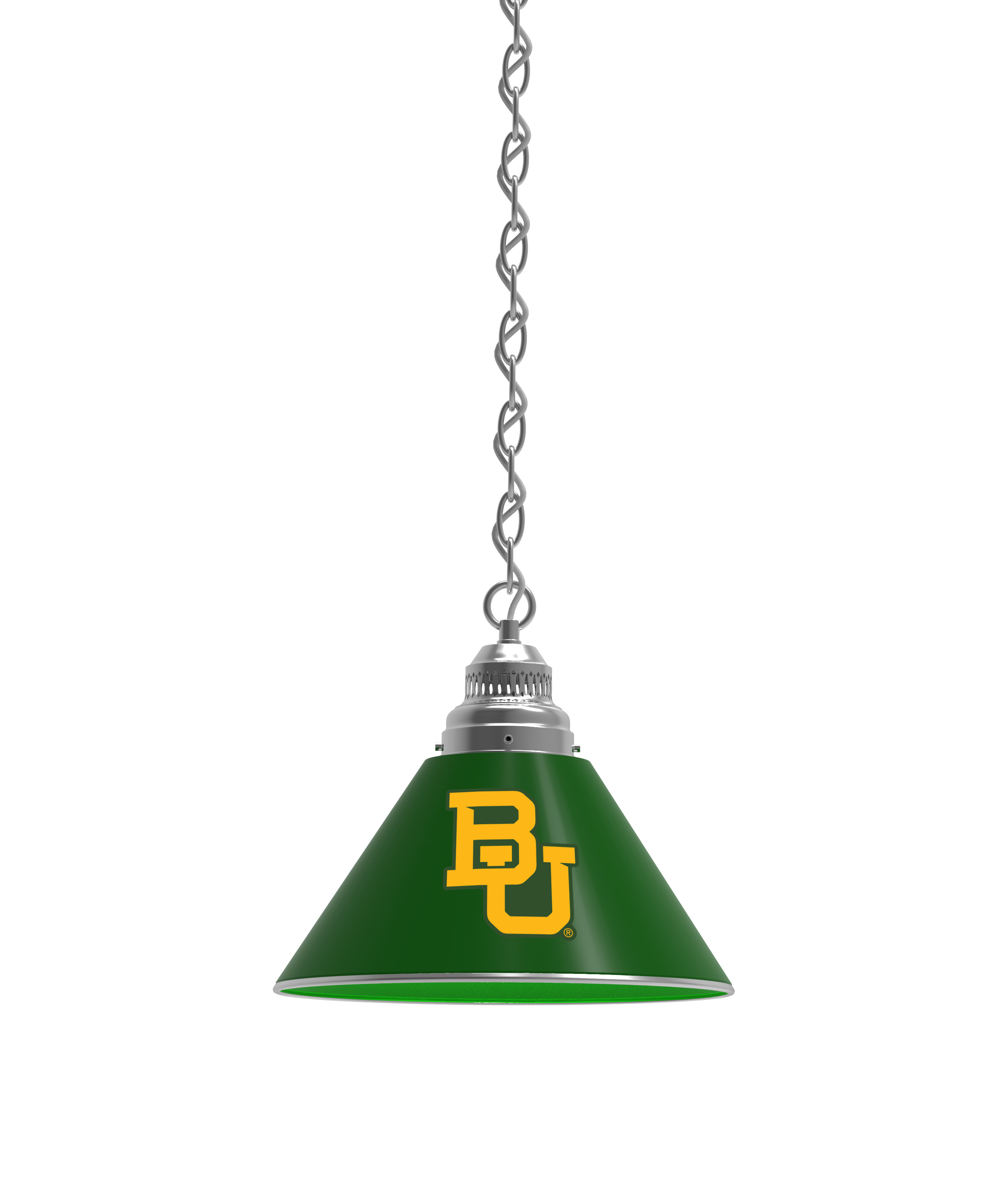 BL1CHBaylor NCAA Baylor University Single Shade Pendant Light - Chrome