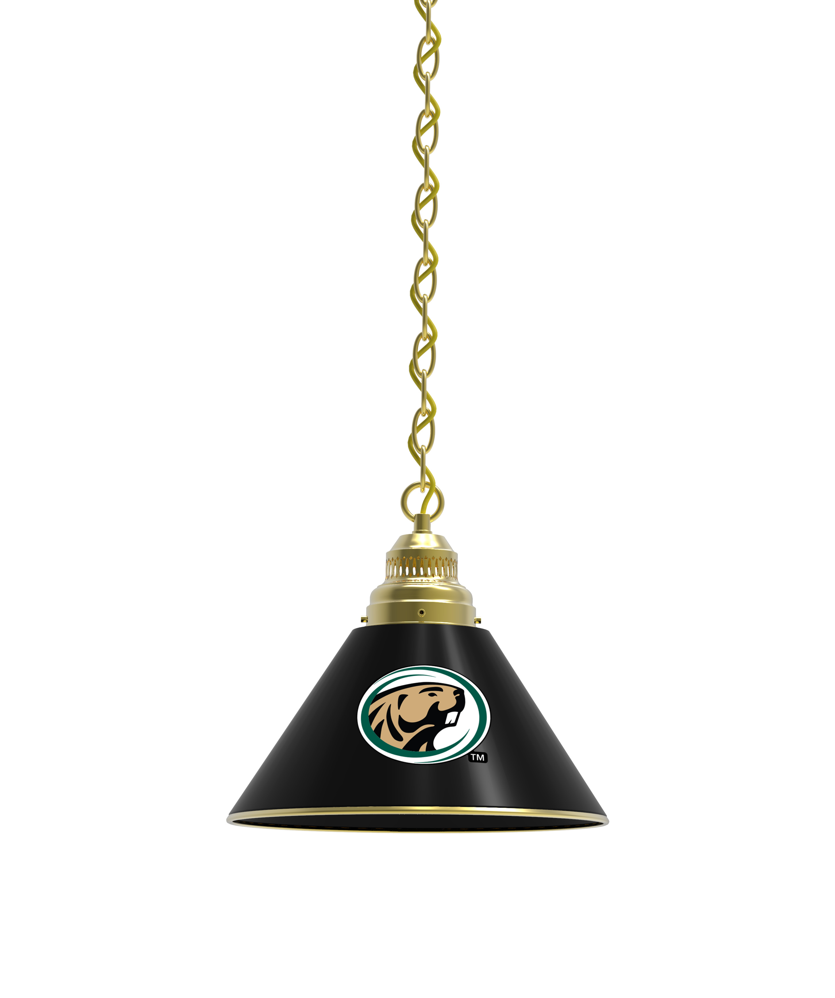 BL1BRBmijSt NCAA Bemidji State University Single Shade Pendant Light - Brass