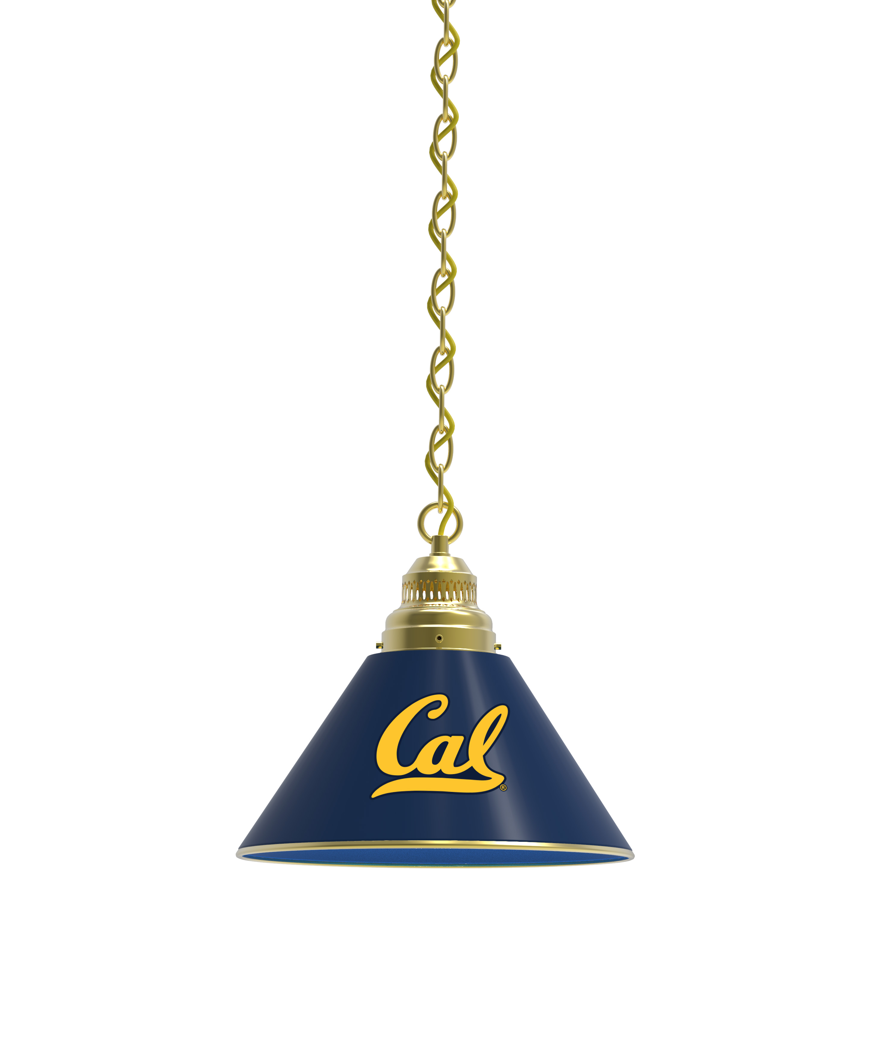 BL1BRCal-Un NCAA University of California, Berkeley Single Shade Pendant Light - Brass