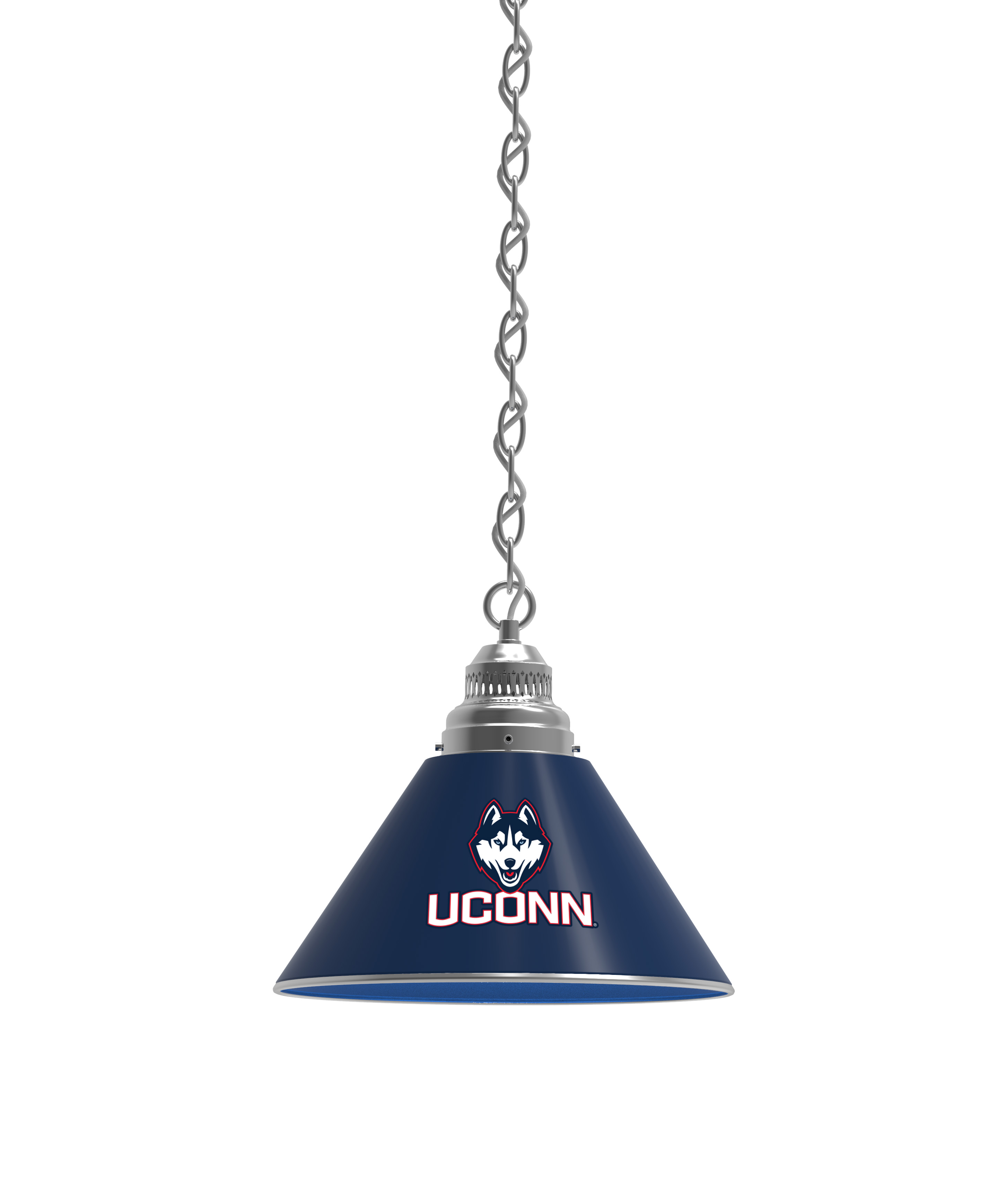 BL1CHConnUn NCAA University of Connecticut Single Shade Pendant Light - Chrome