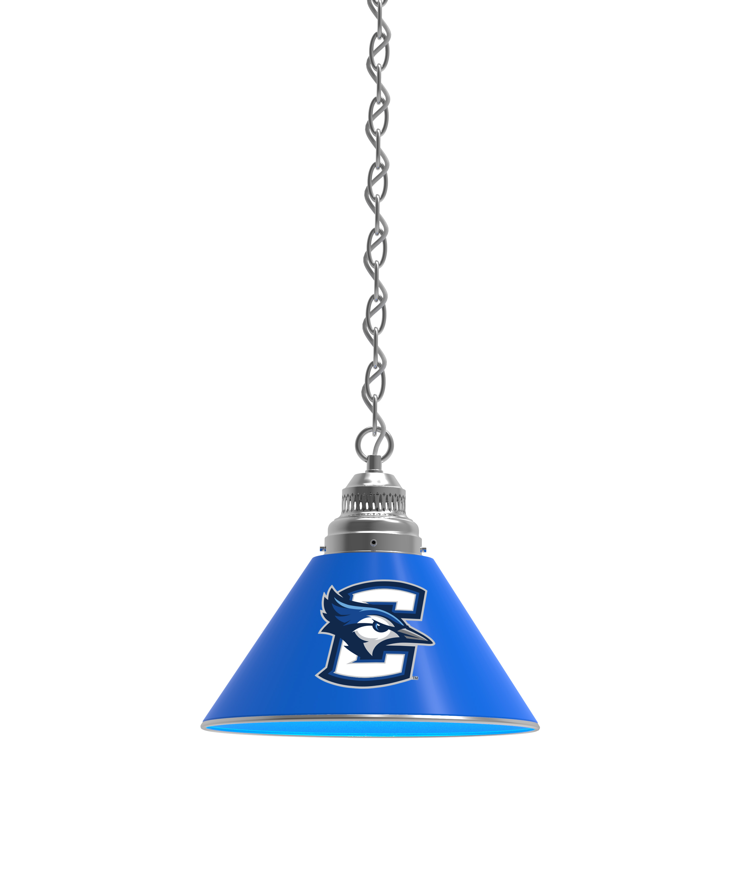BL1CHCrghtn NCAA Creighton University Single Shade Pendant Light - Chrome