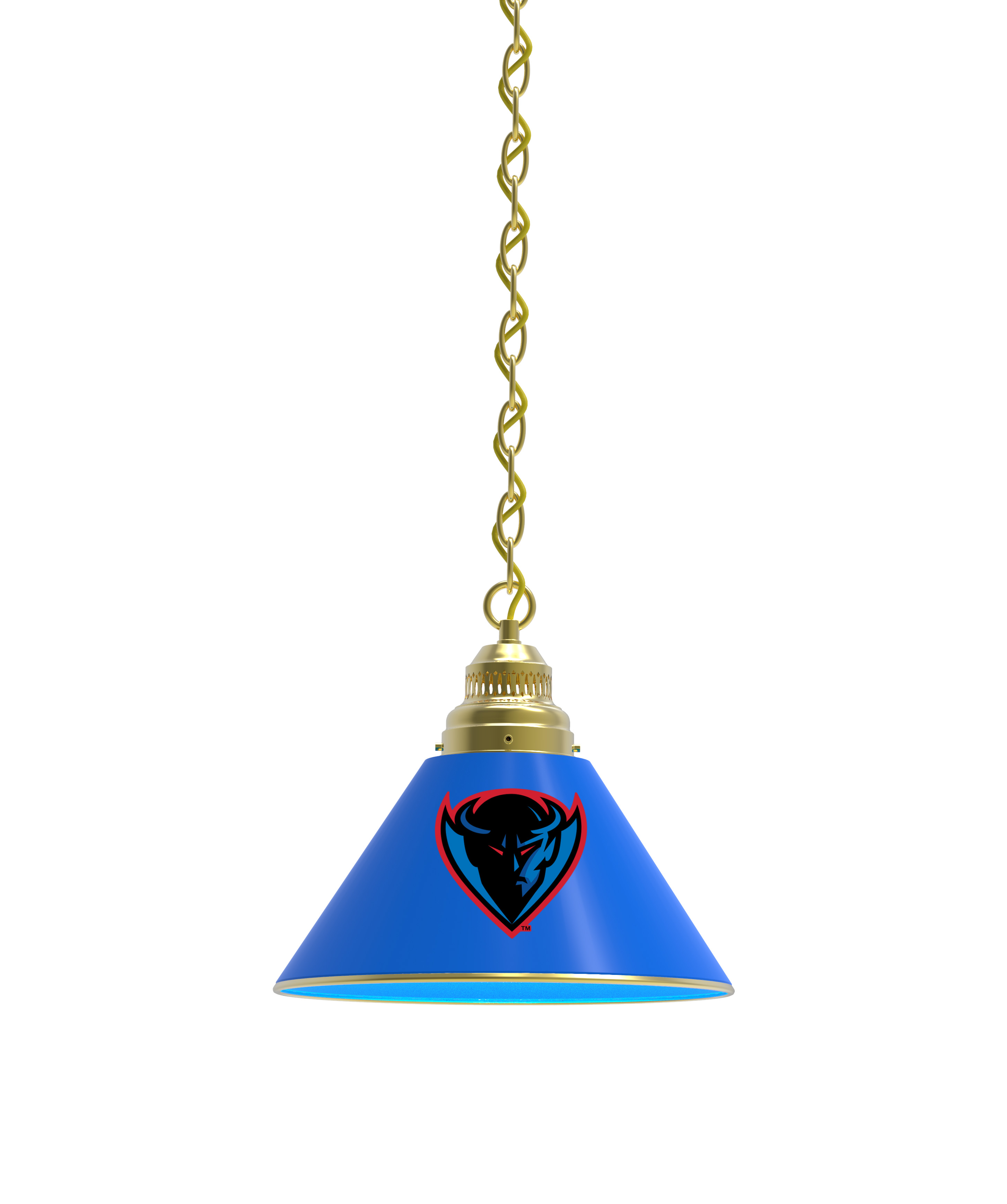 BL1BRDePaul NCAA DePaul University Single Shade Pendant Light - Brass