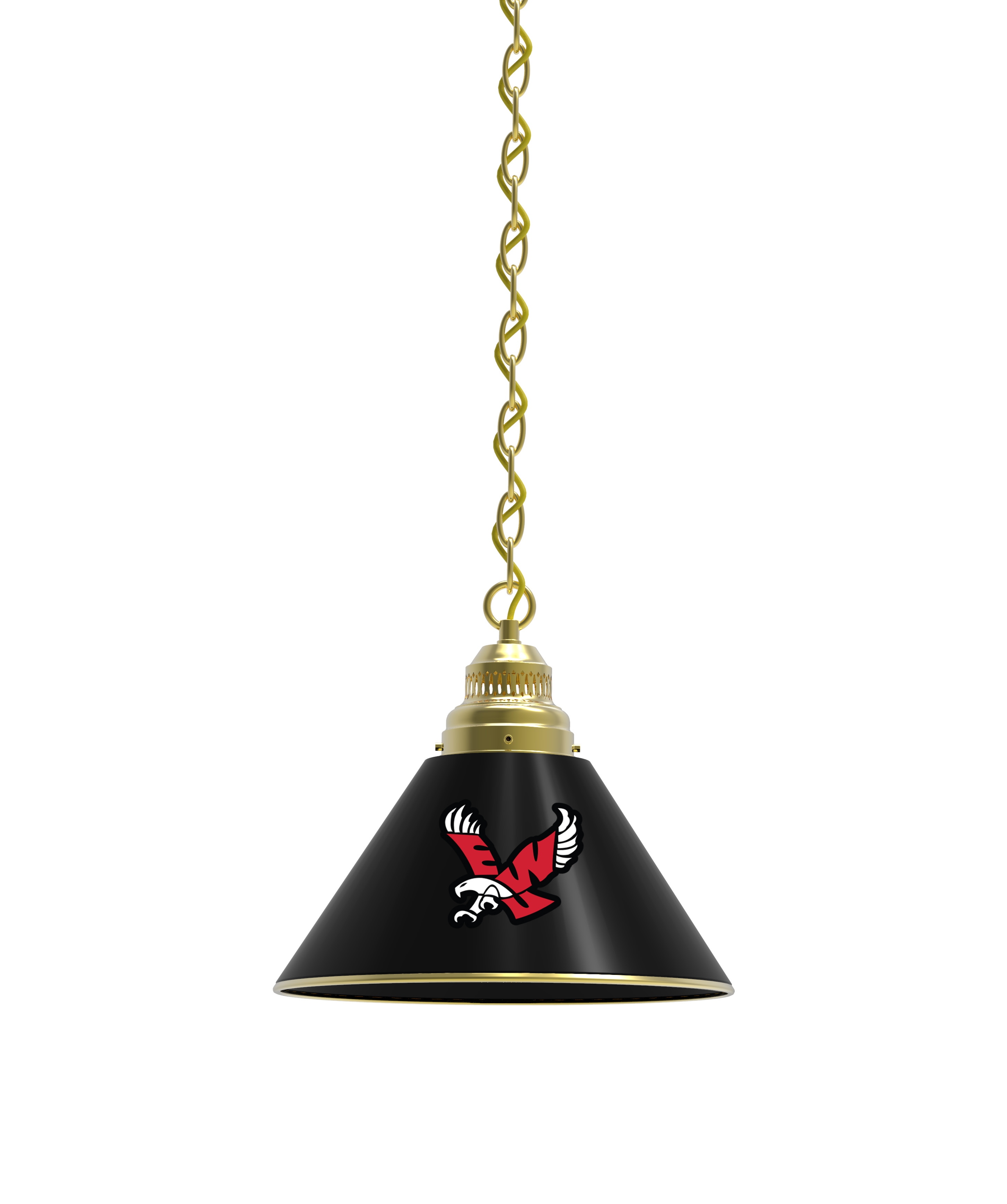 BL1BREastWA NCAA Eastern Washington University Single Shade Pendant Light - Brass