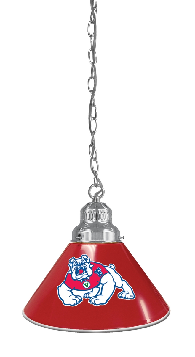 BL1CHFresSt NCAA Fresno State University Single Shade Pendant Light - Chrome