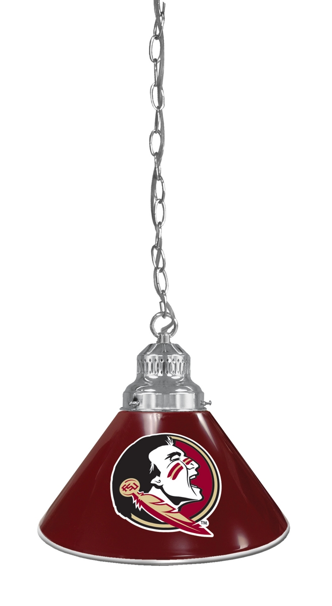 BL1CHFSU-HD NCAA Florida State University Head Single Shade Pendant Light - Chrome