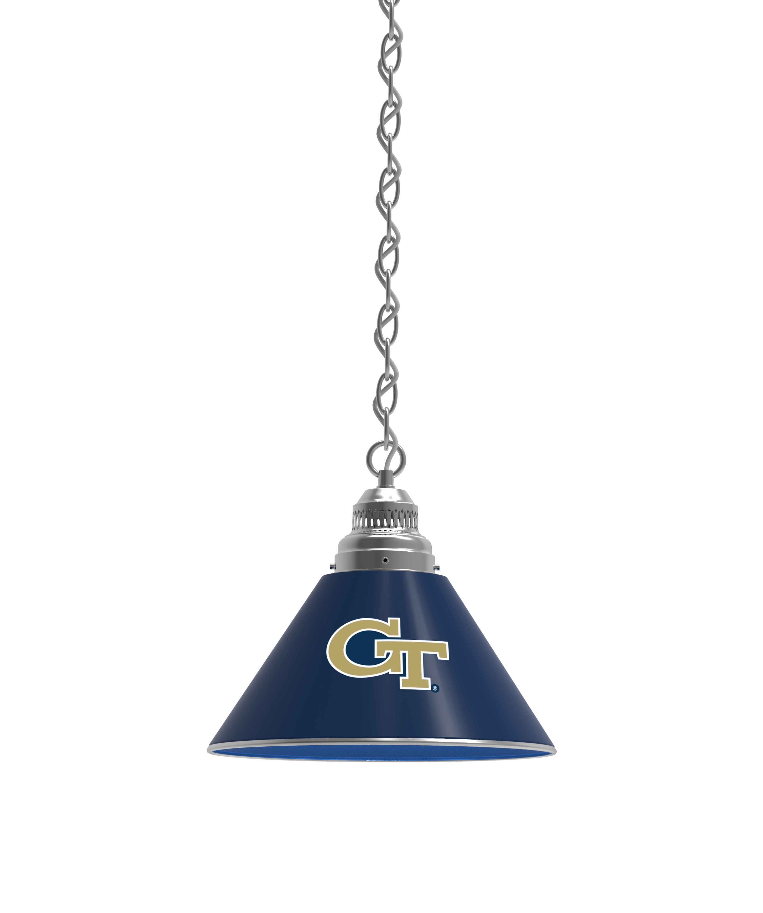BL1CHGATech NCAA Georgia Tech Single Shade Pendant Light - Chrome