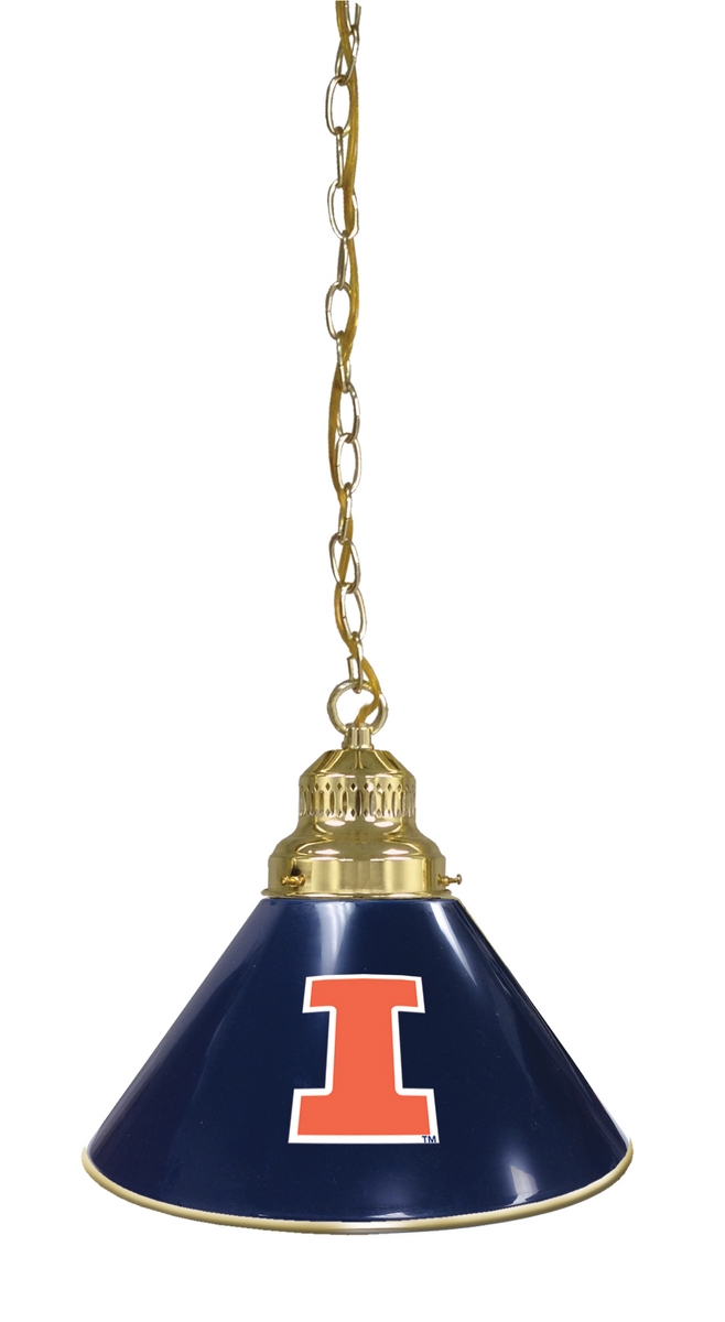 BL1BRIlliniU NCAA Illinois State University Single Shade Pendant Light - Brass