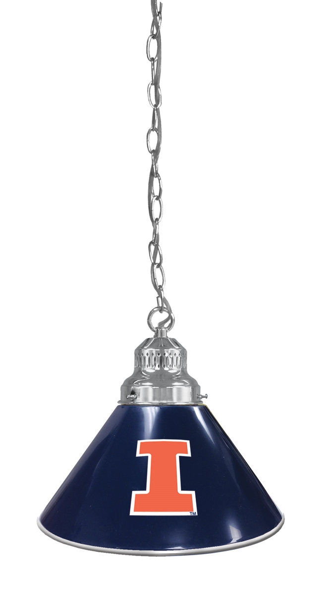 BL1CHIlliniU NCAA Illinois State University Single Shade Pendant Light - Chrome