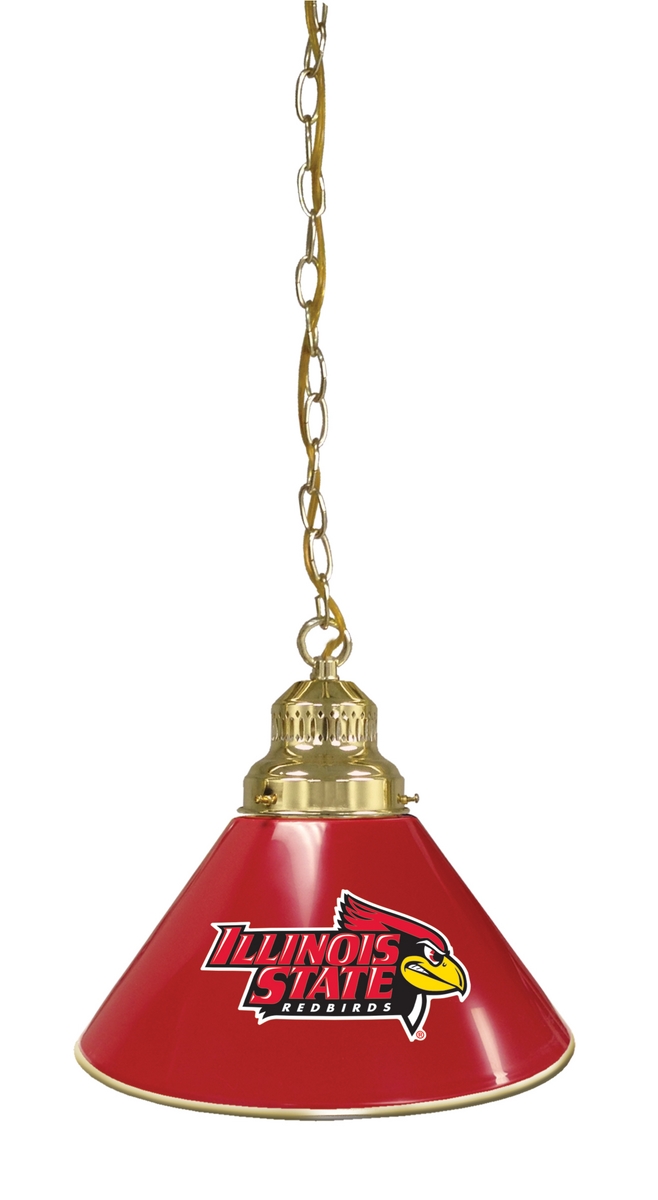 BL1BRIllStU NCAA Illinois State Redbirds Single Shade Pendant Light - Brass