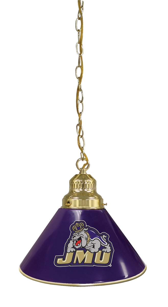 BL1BRJmsMad NCAA James Madison University Single Shade Pendant Light - Brass
