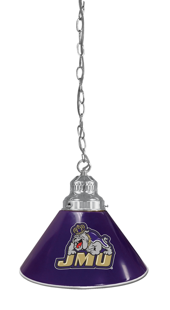 BL1CHJmsMad NCAA James Madison University Single Shade Pendant Light - Chrome