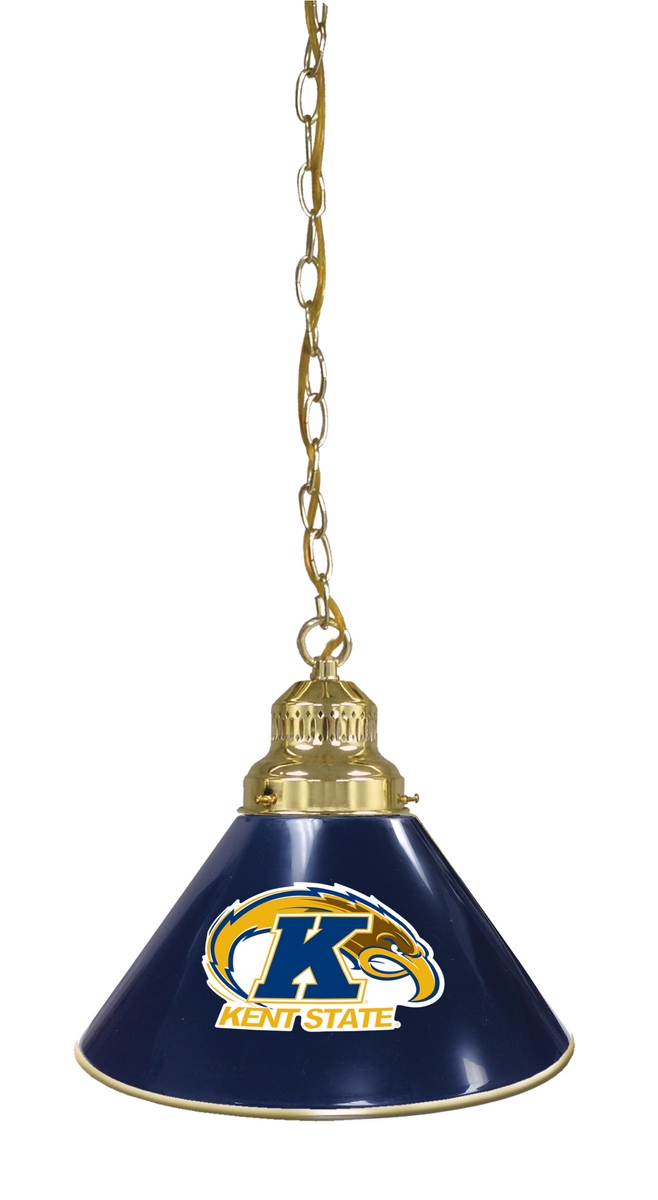 BL1BRKentSt NCAA Kent State University Single Shade Pendant Light - Brass