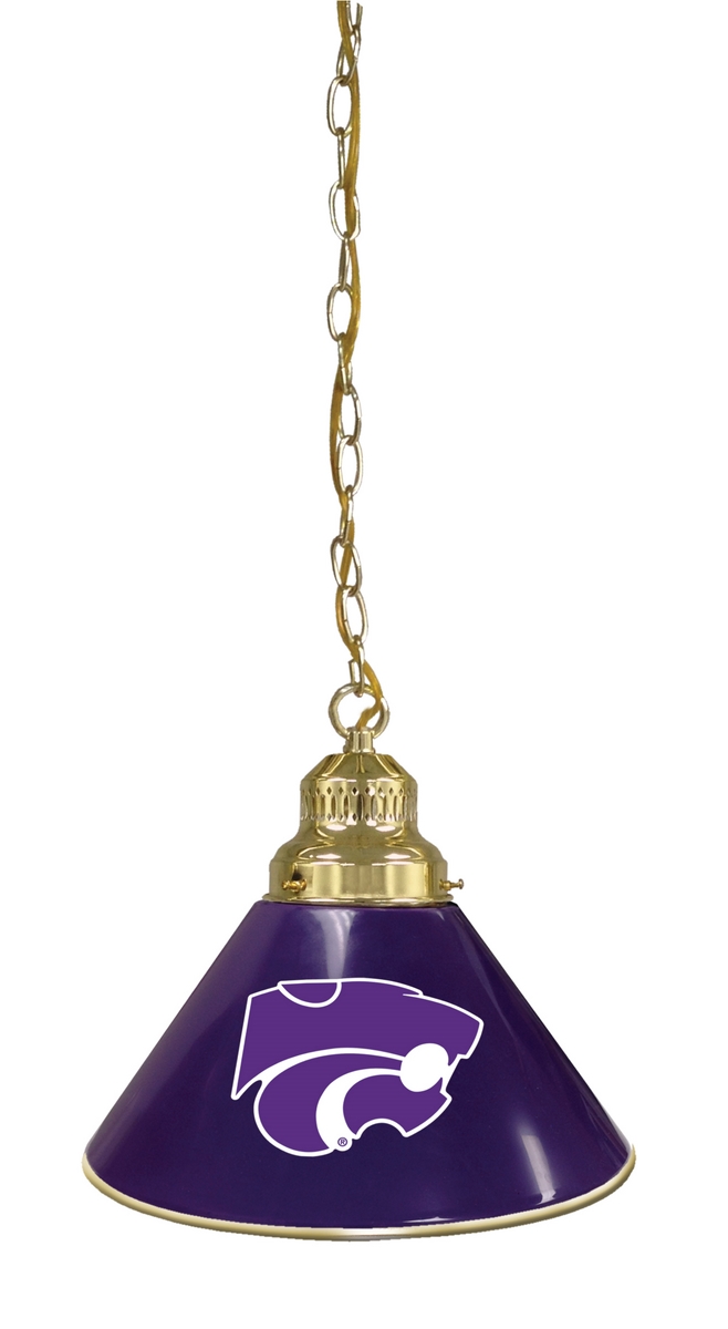 BL1BRKnsasS NCAA Kansas State University Single Shade Pendant Light - Brass
