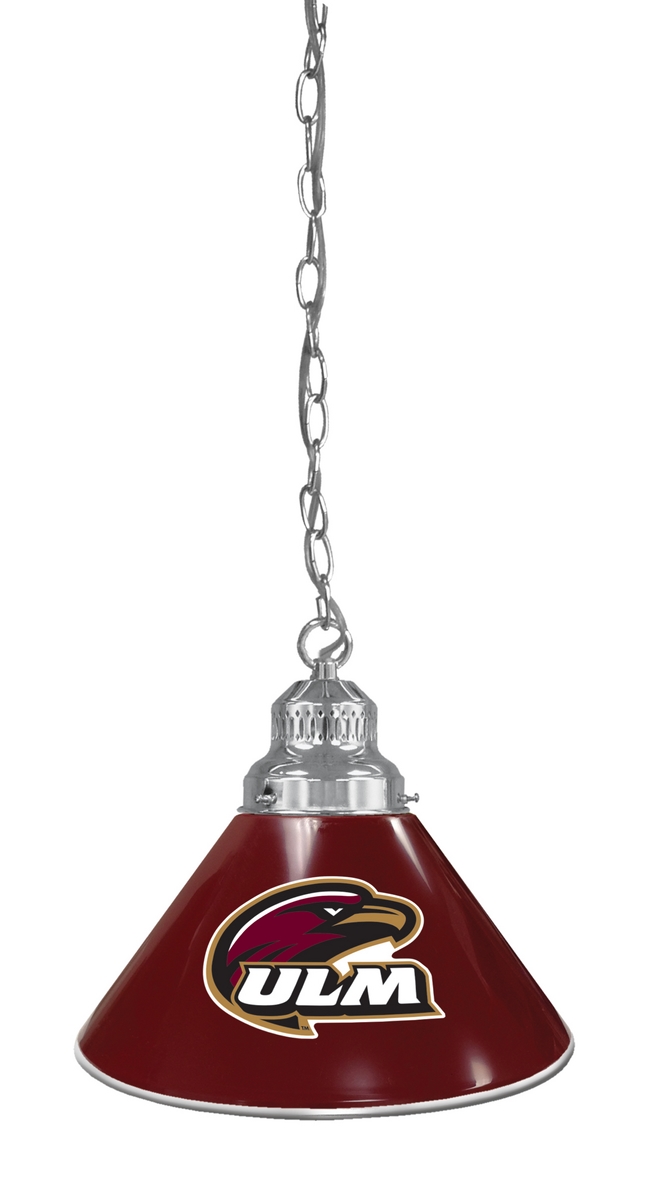 BL1CHLA-Mon NCAA Louisiana-Monroe Single Shade Pendant Light - Chrome