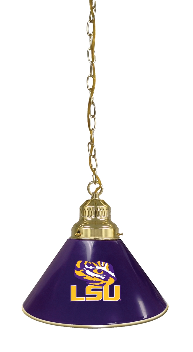 BL1BRLaStUn NCAA Louisiana State University Single Shade Pendant Light - Brass