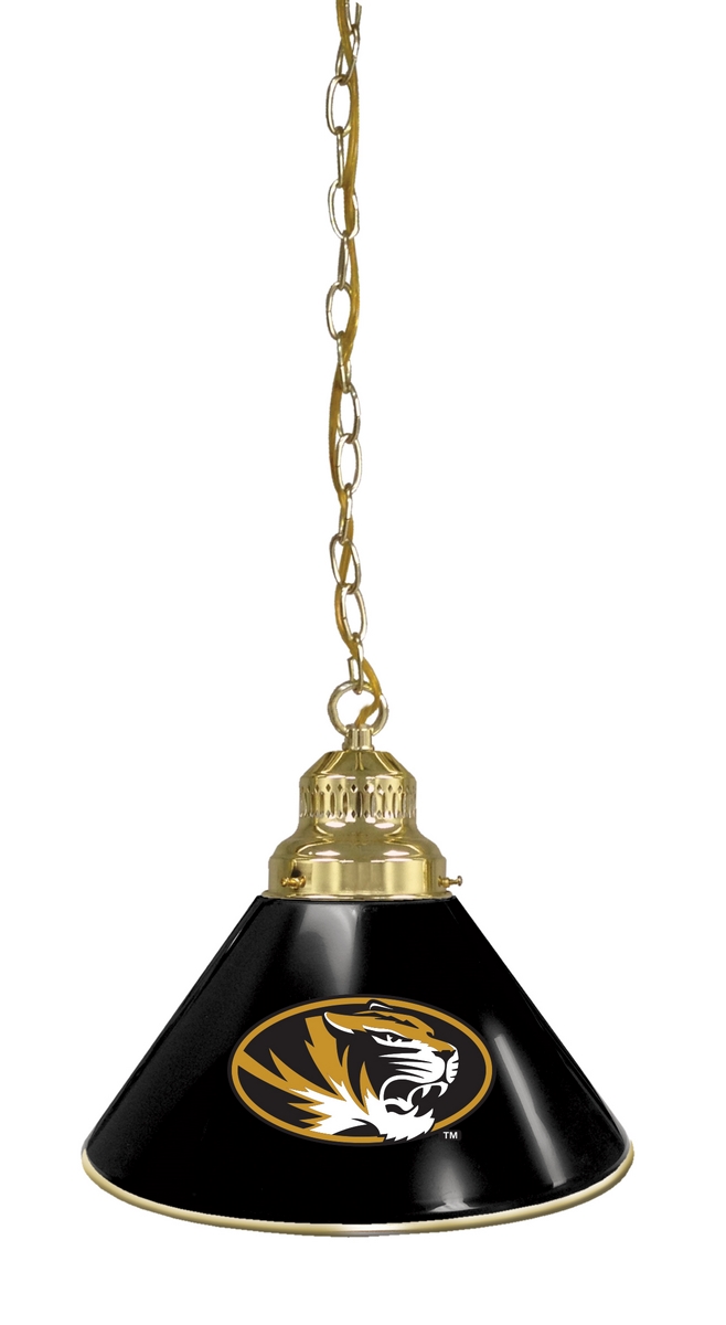 BL1BRMizzou NCAA Missouri Tigers Single Shade Pendant Light - Brass