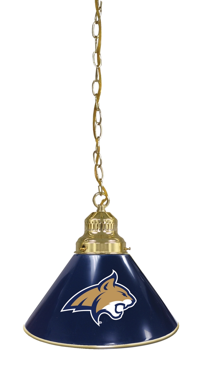 BL1BRMontSt NCAA Montana State University Single Shade Pendant Light - Brass