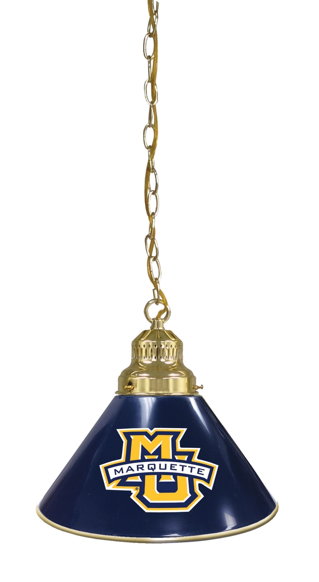 BL1BRMrqtte NCAA Marquette University Single Shade Pendant Light - Brass