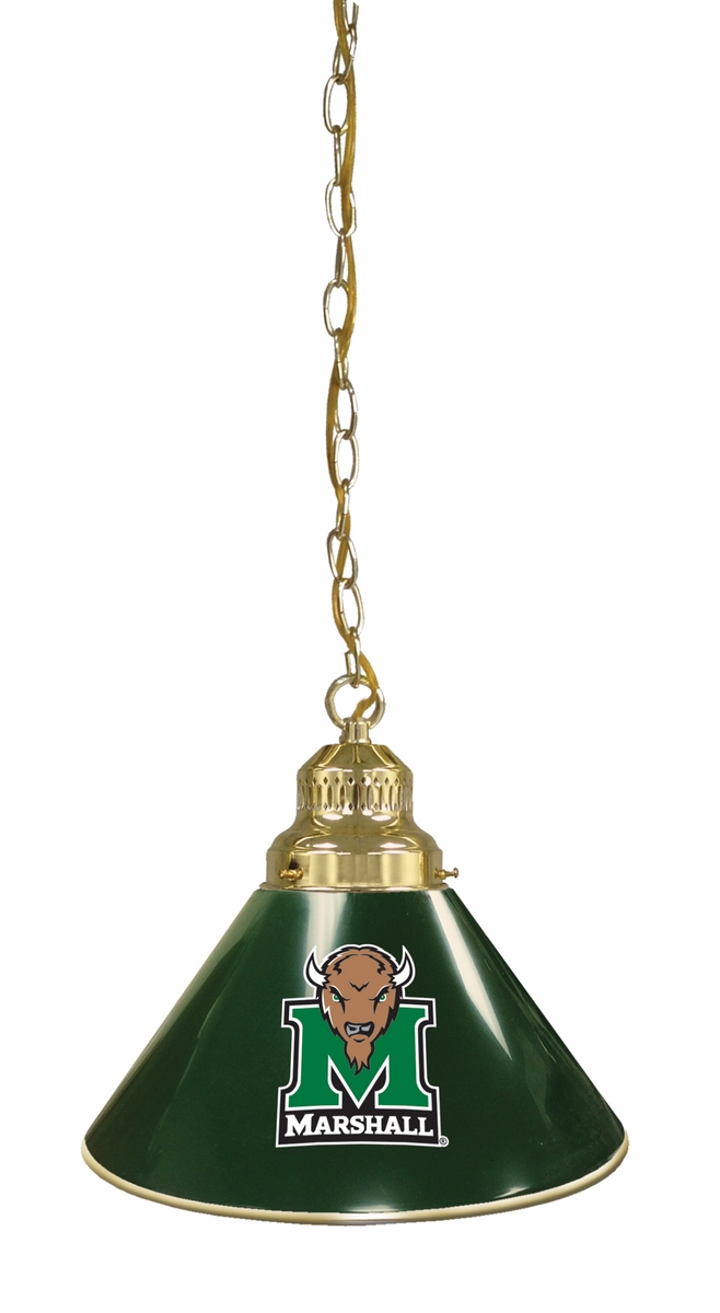 BL1BRMrshll NCAA Marshall University Single Shade Pendant Light - Brass