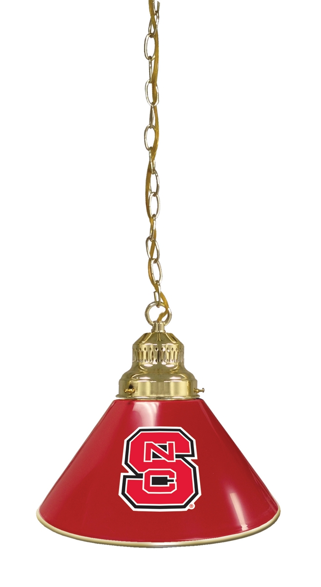 BL1BRNCarSt NCAA North Carolina State University Single Shade Pendant Light - Brass