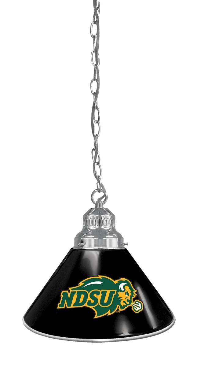 BL1CHNDakSt-B NCAA North Dakota State University Single Shade Pendant Light with Black Shades - Chrome