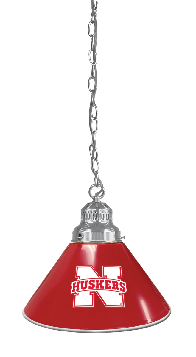 BL1CHNebrUn NCAA Nebraska Huskers Single Shade Pendant Light - Chrome