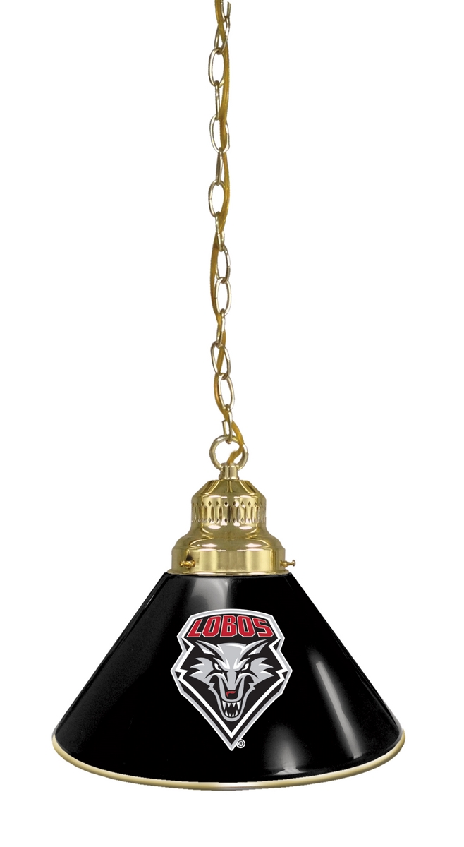 BL1BRNewMex NCAA New Mexico Lobos Single Shade Pendant Light - Brass