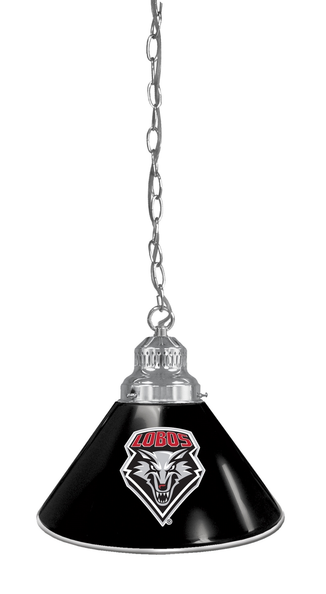 BL1CHNewMex NCAA New Mexico Lobos Single Shade Pendant Light - Chrome