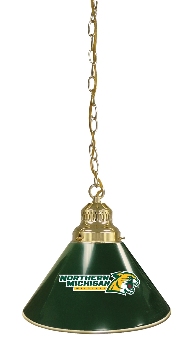 BL1BRNorMic NCAA Northern Michigan University Single Shade Pendant Light - Brass