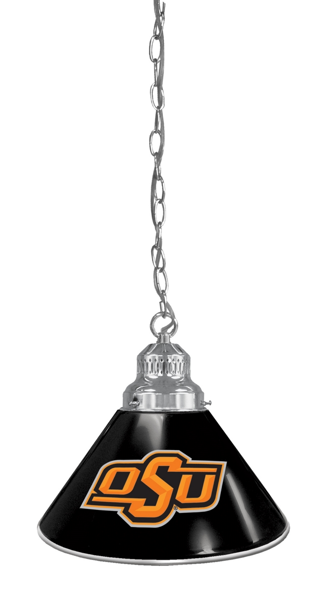 BL1CHOKStUn NCAA Oklahoma State University-Stillwater Single Shade Pendant Light - Chrome