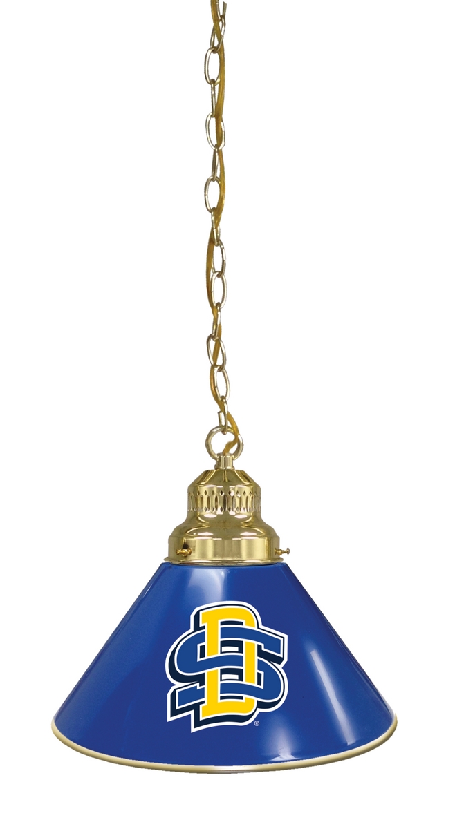 BL1BRSDakSt NCAA South Dakota State University Single Shade Pendant Light - Brass