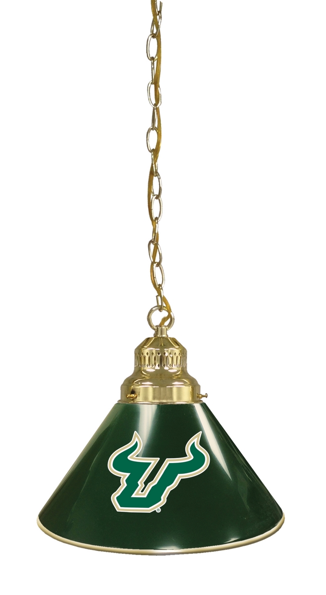 BL1BRSouFla NCAA South Florida University Single Shade Pendant Light - Brass