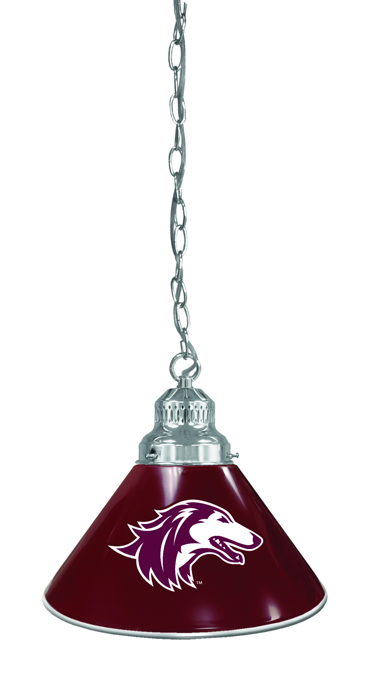 BL1CHSouIll NCAA Southern Illinois Salukis Single Shade Pendant Light - Chrome