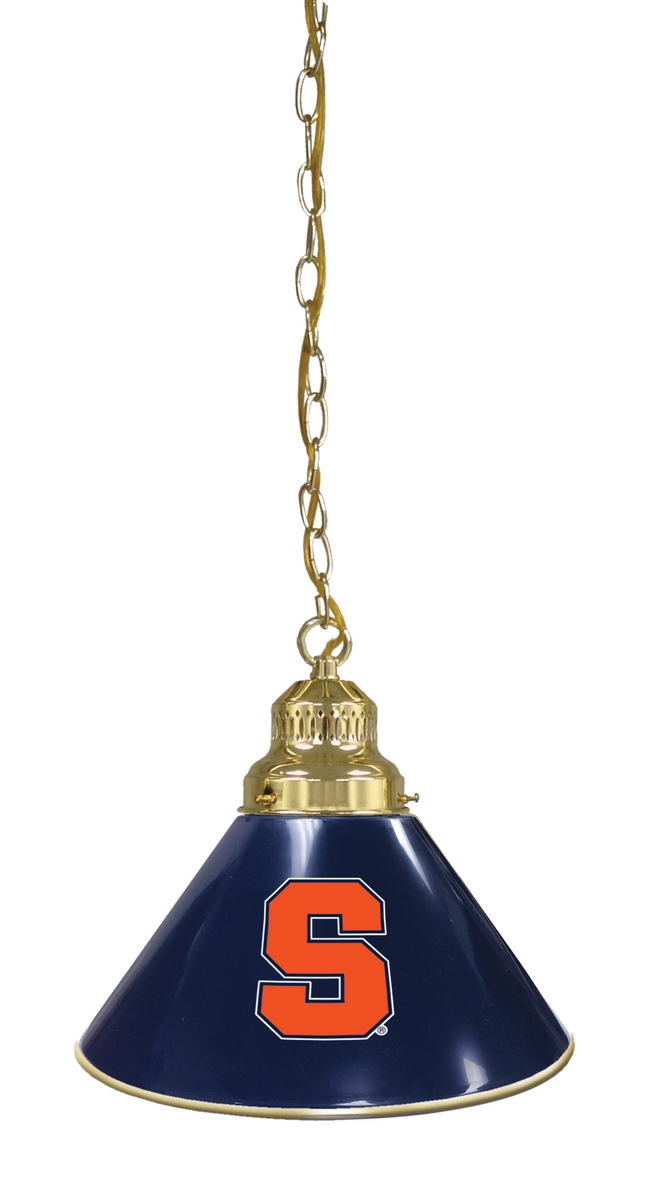 BL1BRSyrcse NCAA Syracuse University Single Shade Pendant Light - Brass