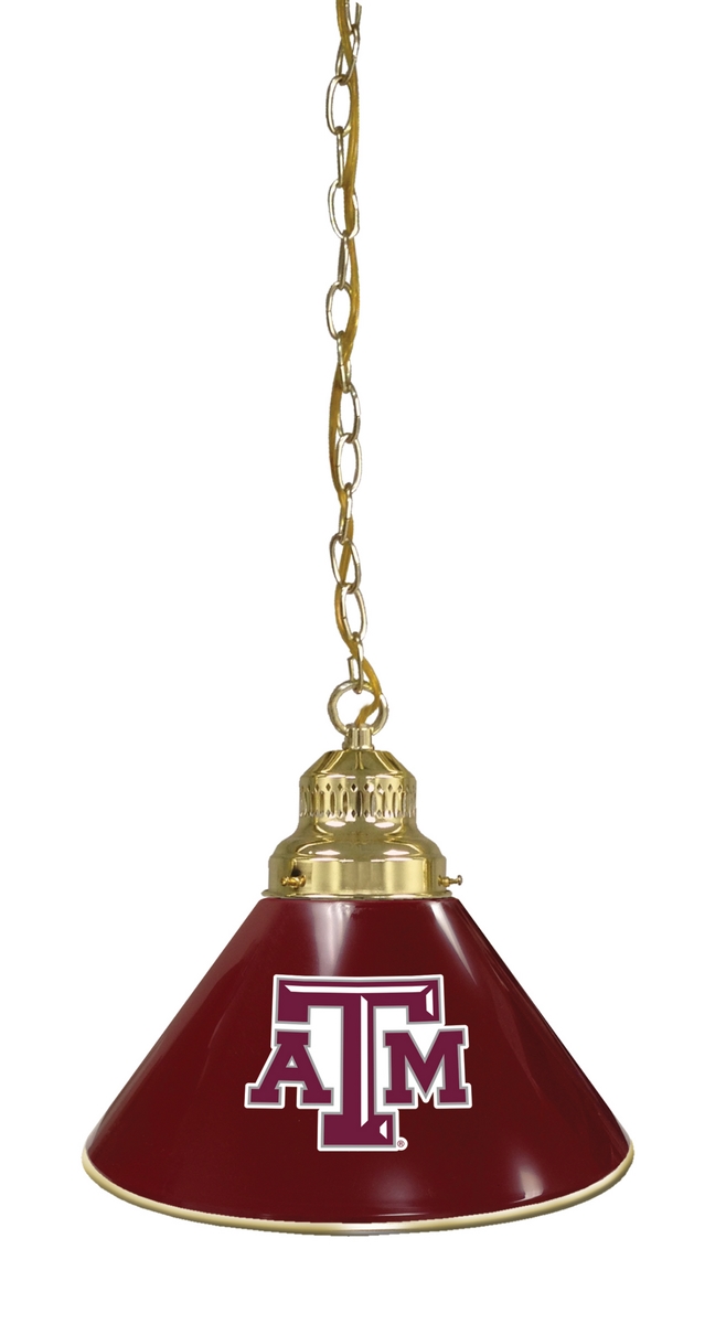 BL1BRTexA-M NCAA Texas A&M University Single Shade Pendant Light - Brass