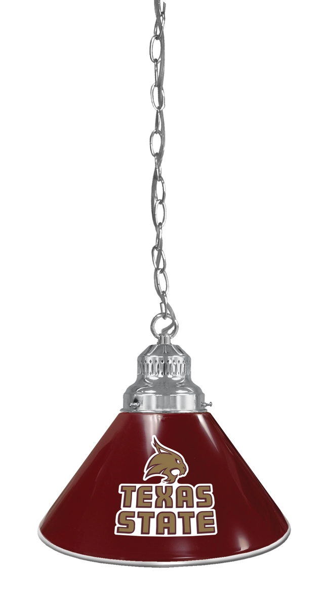 BL1CHTexsSt NCAA Texas State University Single Shade Pendant Light - Chrome