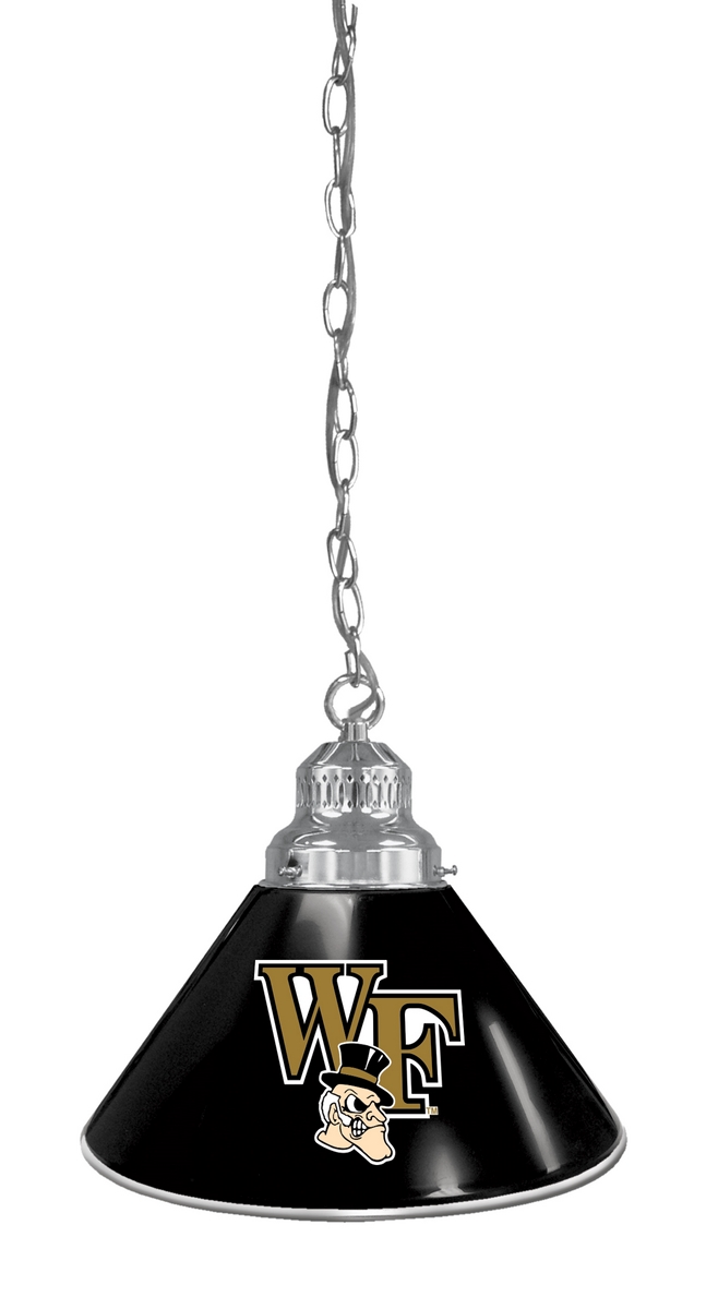 BL1CHWakeFr NCAA Wake Forest University Single Shade Pendant Light - Chrome