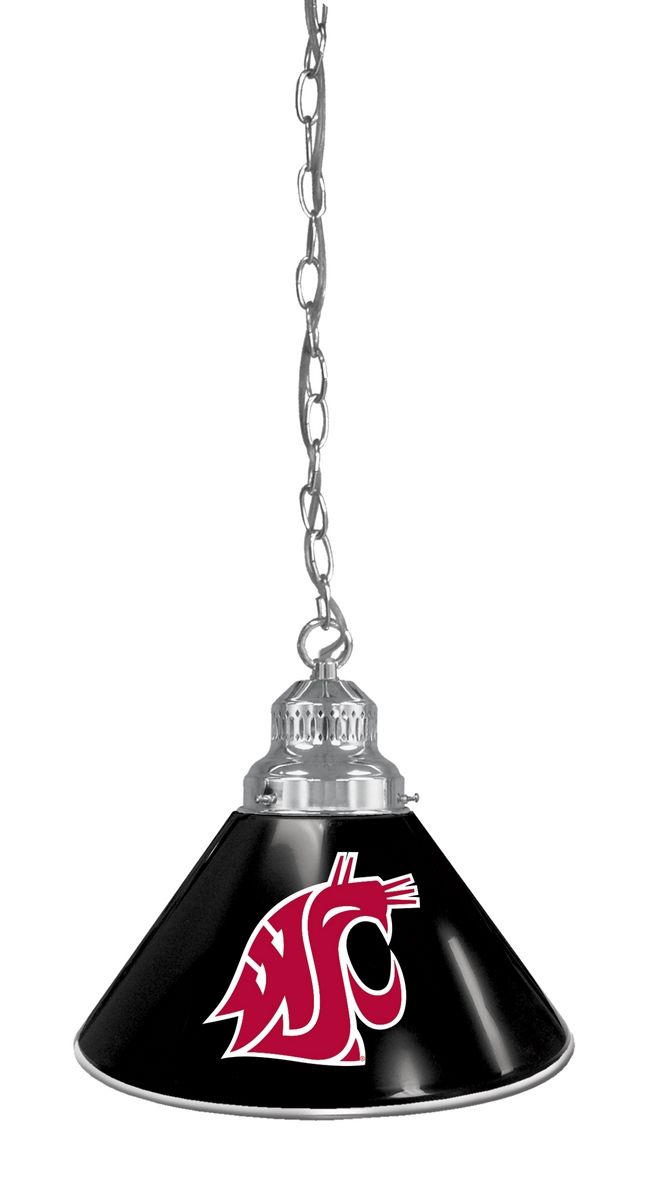 BL1CHWashSt NCAA Washington State University Single Shade Pendant Light - Chrome