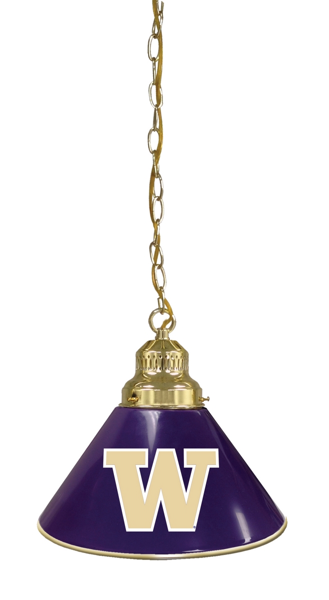 BL1BRWashUn NCAA Washington University Single Shade Pendant Light - Brass