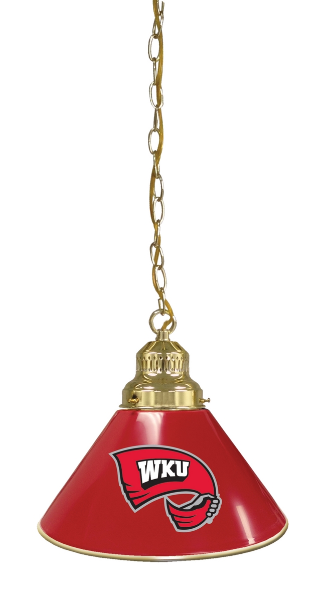 BL1BRWestKy NCAA Western Kentucky University Single Shade Pendant Light - Brass