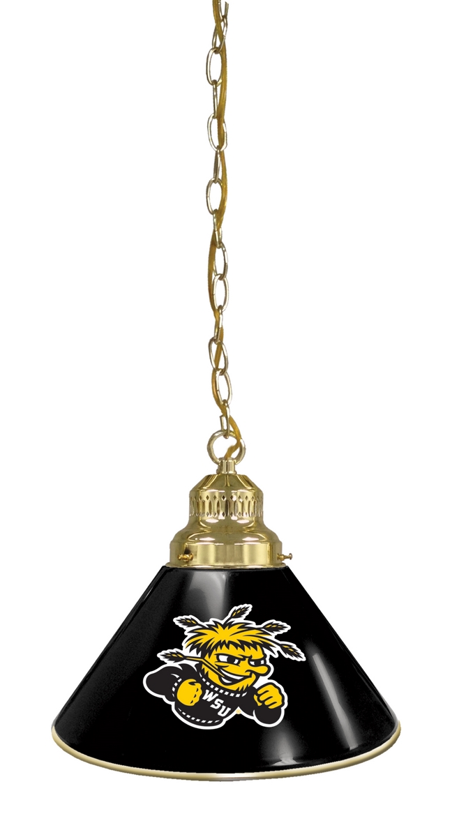 BL1BRWichSt NCAA Wichita State University Single Shade Pendant Light - Brass