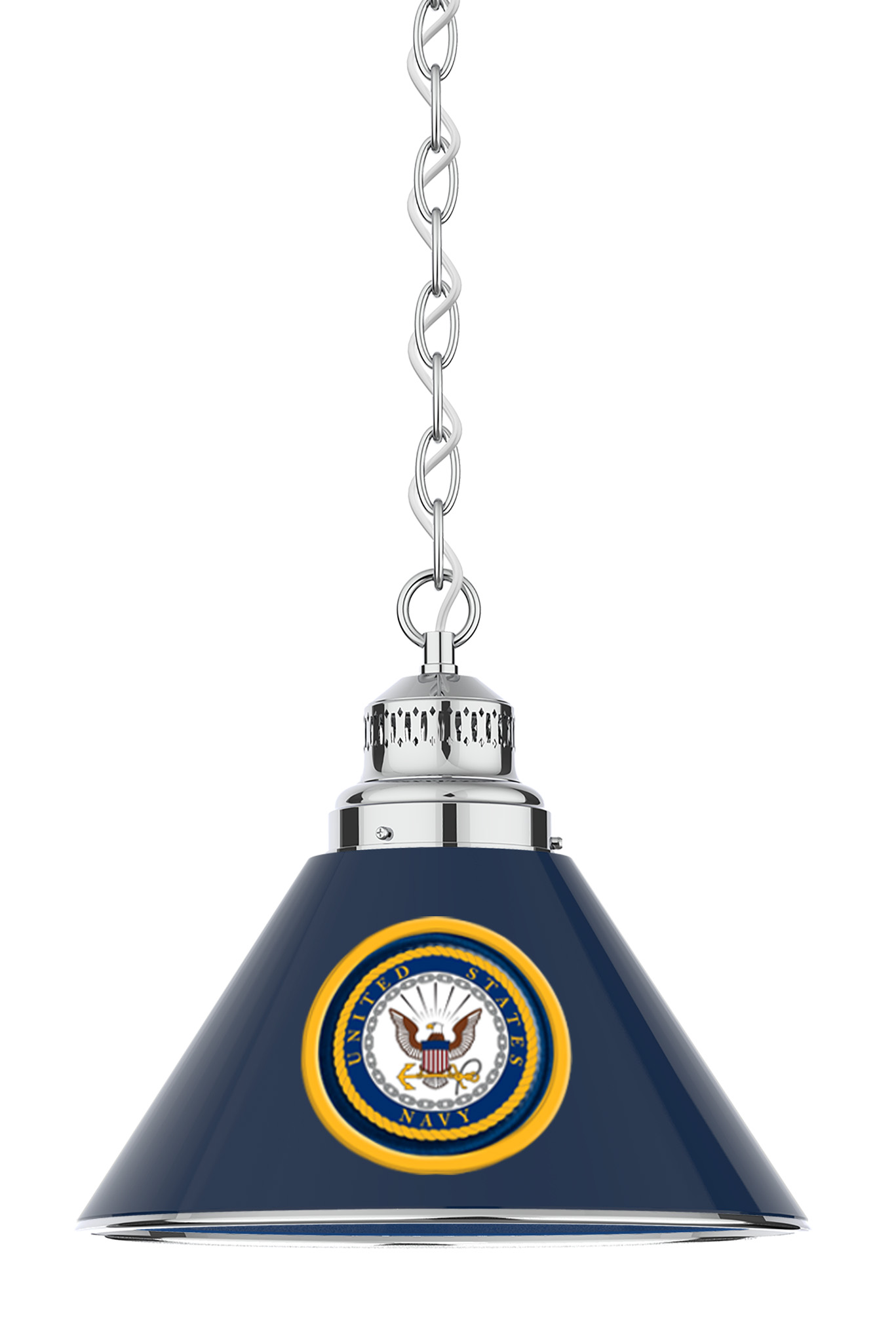 BL1CHNavy NCAA United States Navy Single Shade Pendant Light - Chrome