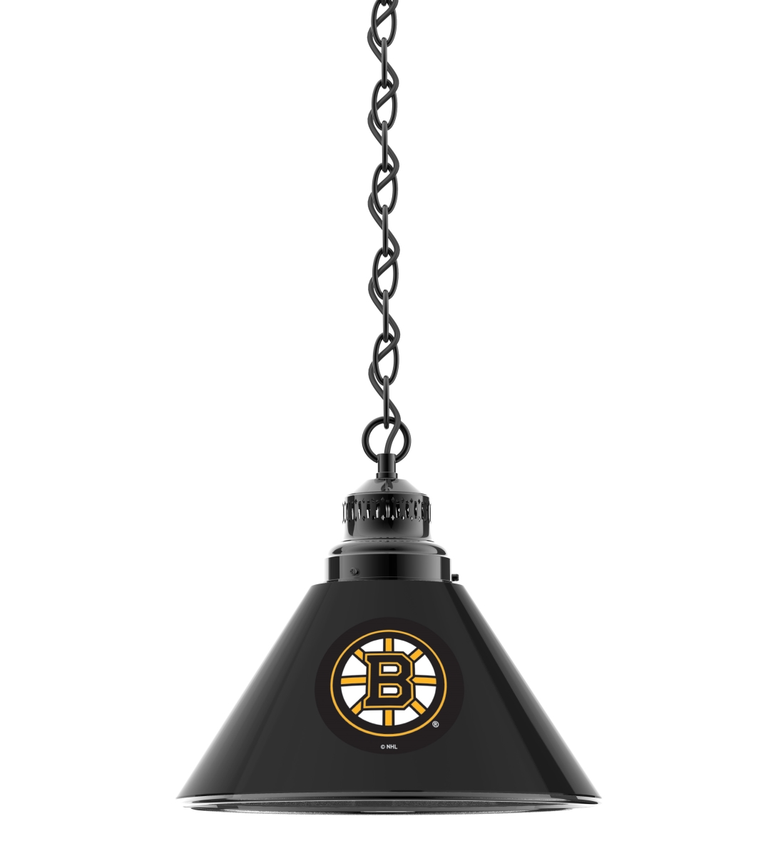 Picture of Holland Bar Stool BL1BKBosBru NHL Boston Bruins Single Shade Pendant Light - Black