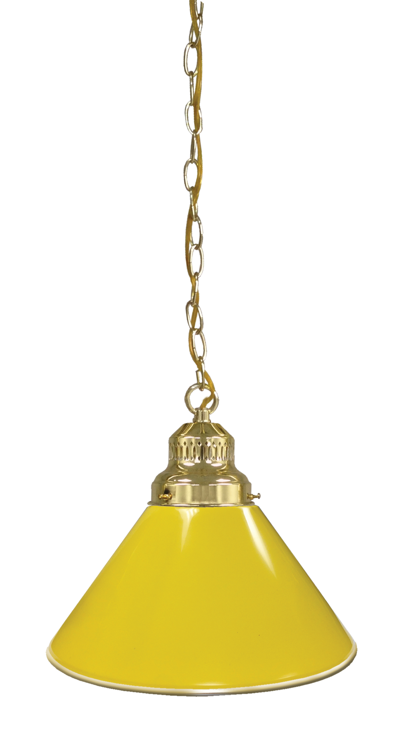 BL1BRYw Single Shade Pendant Light - Brass