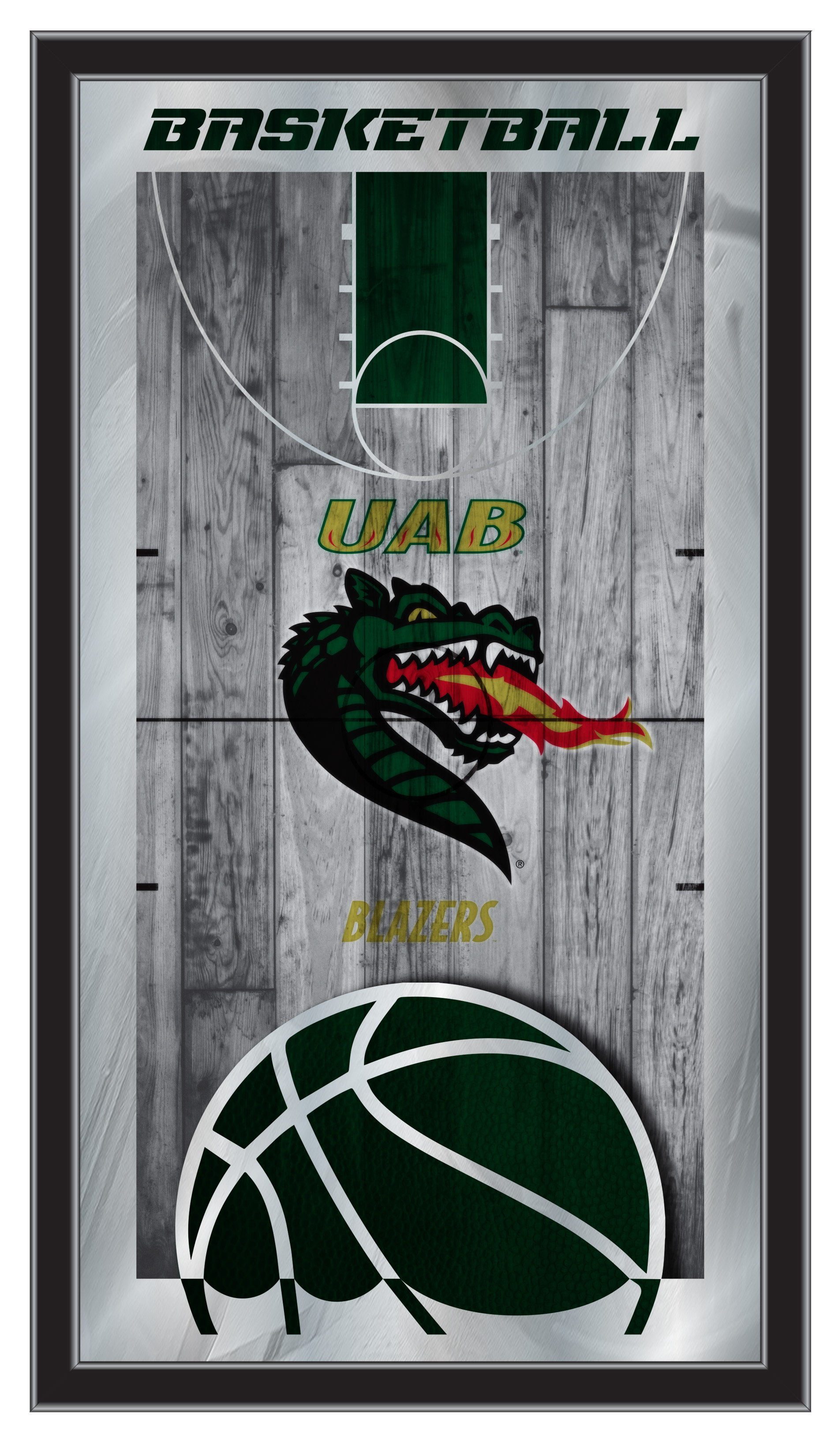 MBsktAlaBir UAB 15 x 26 in. Basketball Mirror