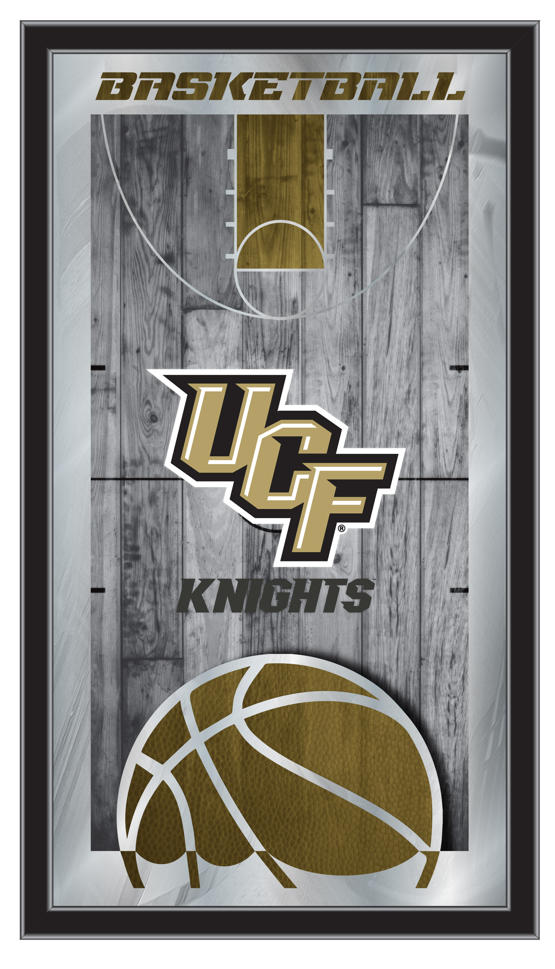 MBsktCenFla Central Florida 15 x 26 in. Basketball Mirror